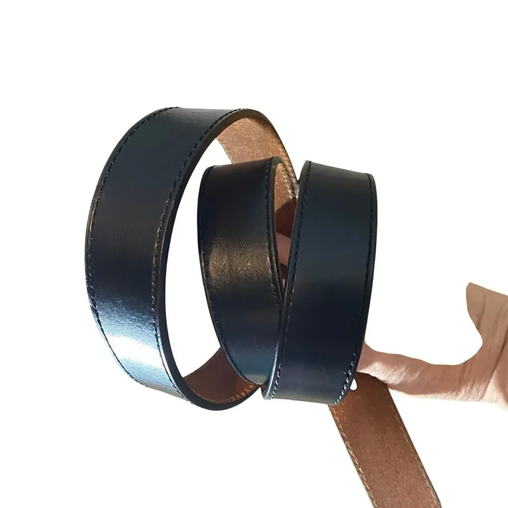 Levi’s Black Leather Belt Gunmetal Buckle Classic Casual Men’s Size XXL 46 48